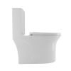 1.1/1.6 GPF Elongated Comfort Height Floor Mounted One-Piece Toilet, CUPC Certified, WaterSense Cetified, Ceramic, White Color, Soft Close Seat T039WT