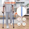 VEVOR Forearm Crutches for Adults, 11-Level Height Adjustable Walking Crutches with 4-Level Upper Cuff