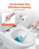 VEVOR Toilet Brush and Holder Set, Toilet Bowl Brush and Holder with Comfortable PP Handle, Compact Bathroom Scrubber Cleaner