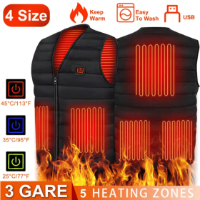 Heated Jacket Vest With 3-speed Temperature Control And Adjustable USB (Option: Style1)