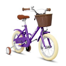 Kids'Bike Girls Bike 12or14 Inch Wheels,1-Speed Child Bicycles For 2-6 Years,With Removable Training Wheels Baby Toys,Front V Brake,Rear Holding (Option: 12INCH)